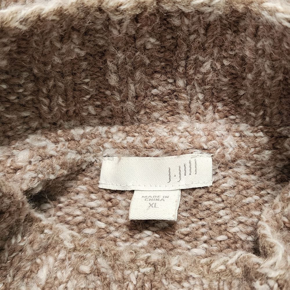 J. Jill sweater tan high neck cozy chunky oversized XL - Picture 5 of 5